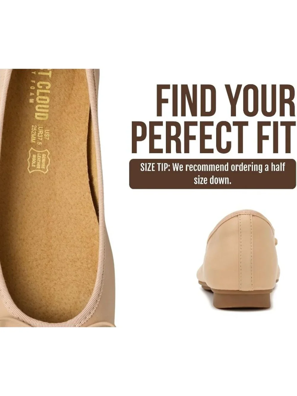 Women's Nude Ashley Insole and Lightweight Non-Slip and Comfortable Shoes